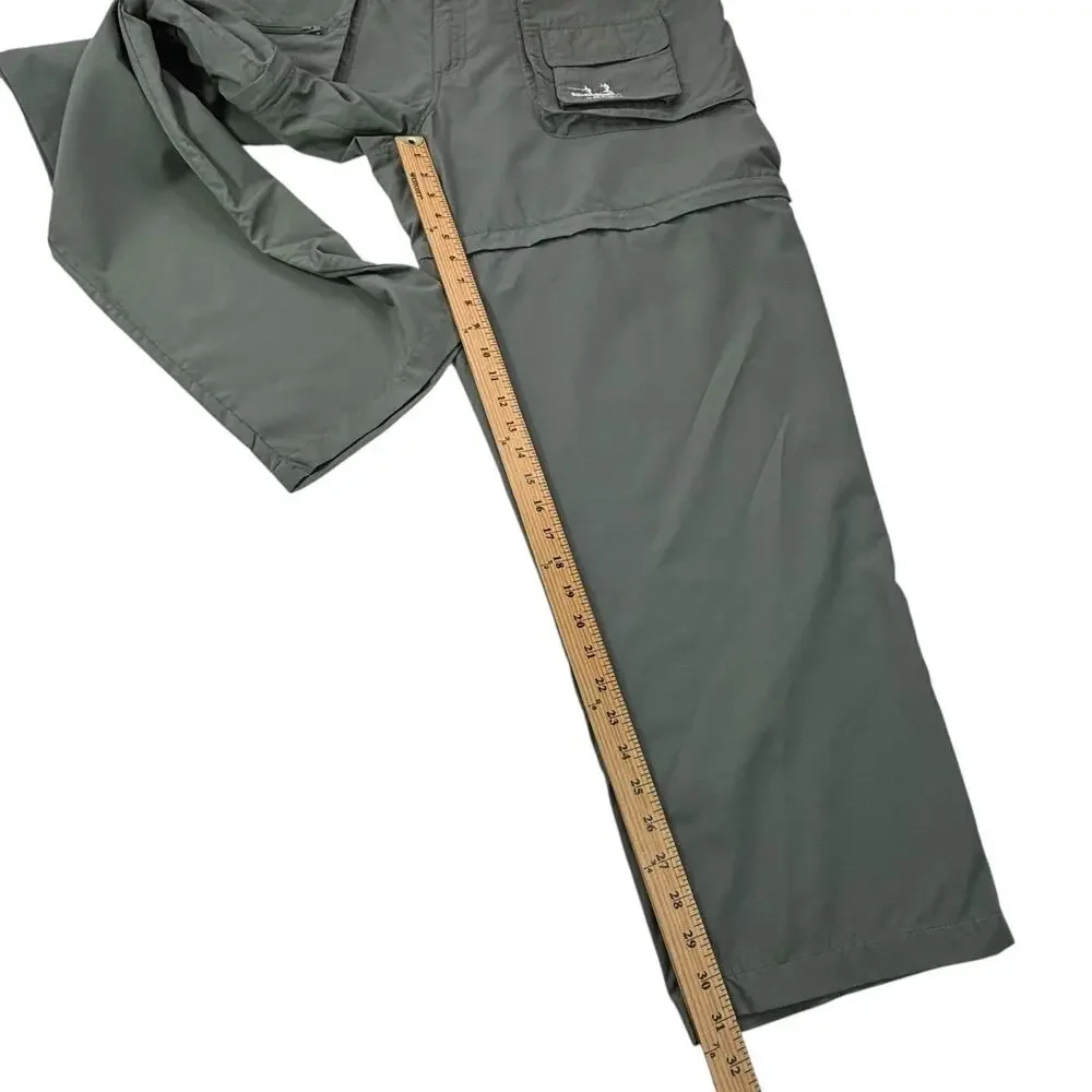 Cabelas Guidewear Convertible Zip Off Pants Men XL Green Fishing Camping Hiking‎